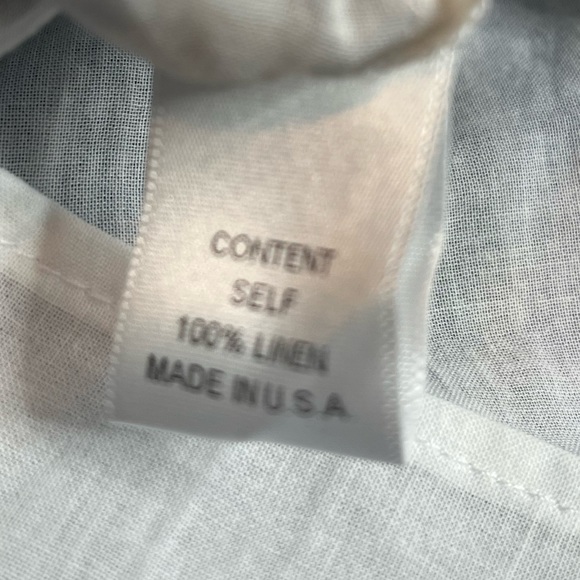 Maven West Blue Striped Linen Dress Size Medium - Picture 3 of 4